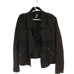 Kut from the Kloth Black Faux Suede Jacket‎ Womens Size Medium